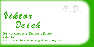 viktor deich business card
